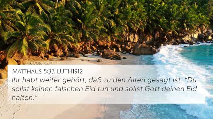 Matthäus 5:33 LUTH1912 Bible Verse Image