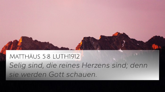 Matthäus 5:8 LUTH1912 Bible Verse Image