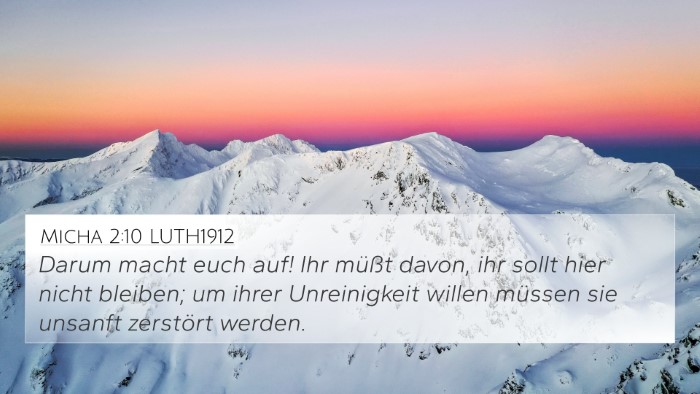 Micha 2:10 LUTH1912 Bible Verse Image