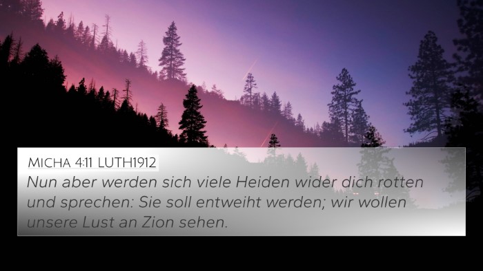 Micha 4:11 LUTH1912 Bible Verse Image