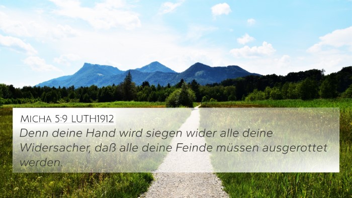 Micha 5:9 LUTH1912 4K Wallpaper - Denn deine Hand wird siegen wider alle deine - 4K Wallpaper Bible Verse