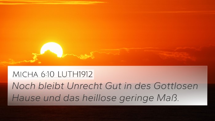 Micha 6:10 LUTH1912 Bible Verse Image