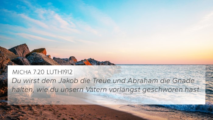 Micha 7:20 LUTH1912 Bible Verse Image