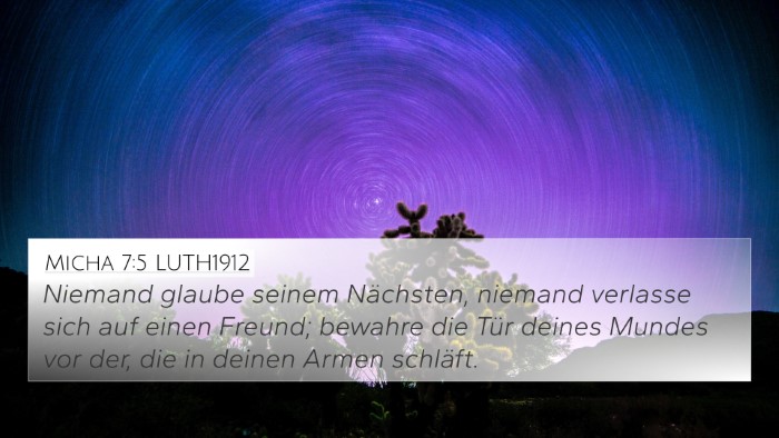 Micha 7:5 LUTH1912 Bible Verse Image
