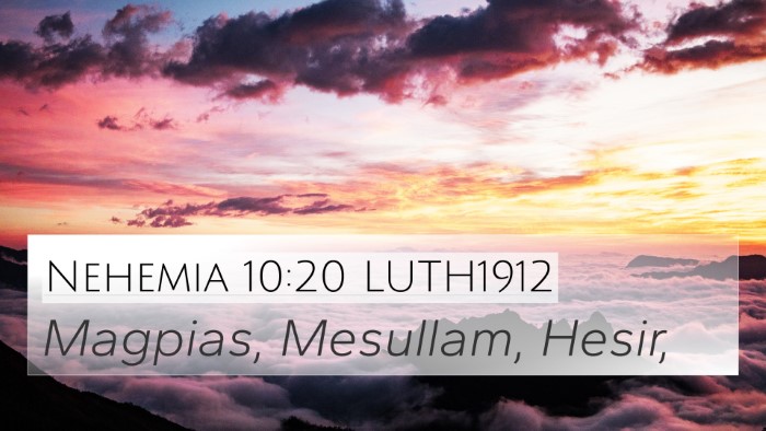 Nehemia 10:20 LUTH1912 Bible Verse Image
