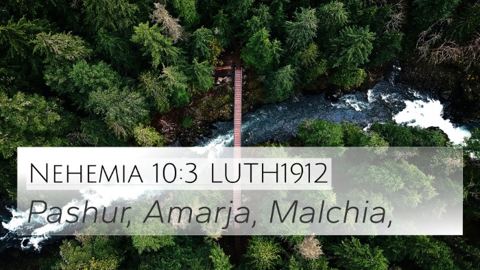 Nehemia 10:3 LUTH1912 4K Wallpaper - Pashur, Amarja, - 4K Wallpaper Bible Verse