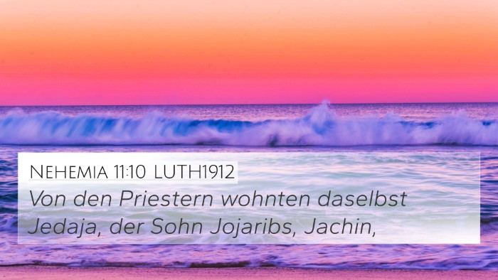 Nehemia 11:10 LUTH1912 Bible Verse Image