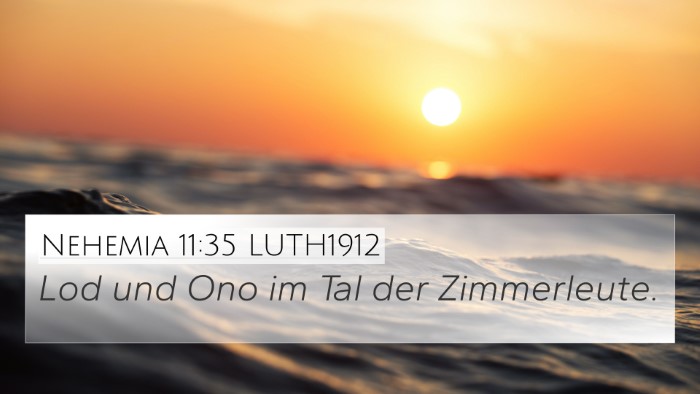 Nehemia 11:35 LUTH1912 Bible Verse Image