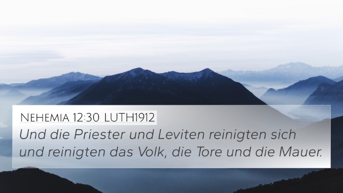 Nehemia 12:30 LUTH1912 4K Wallpaper - Und die Priester und Leviten reinigten sich und - 4K Wallpaper Bible Verse