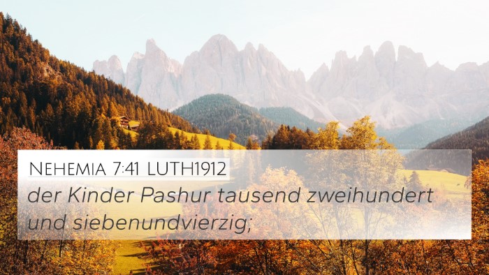 Nehemia 7:41 LUTH1912 4K Wallpaper - der Kinder Pashur tausend zweihundert und - 4K Wallpaper Bible Verse