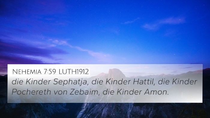 Nehemia 7:59 LUTH1912 Bible Verse Image