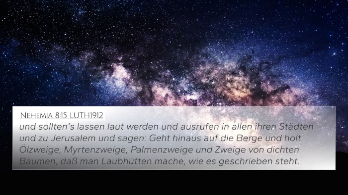 Nehemia 8:15 LUTH1912 4K Wallpaper - und sollten's lassen laut werden und ausrufen in - 4K Wallpaper Bible Verse