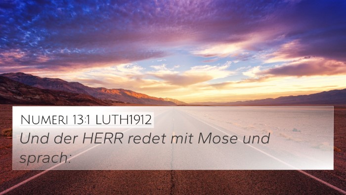 Numeri 13:1 LUTH1912 Bible Verse Image