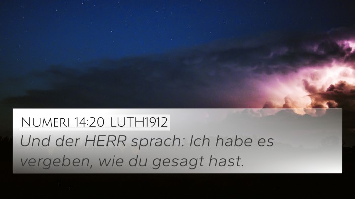 Numeri 14:20 LUTH1912 Bible Verse Image