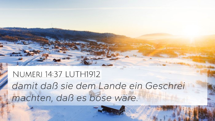 Numeri 14:37 LUTH1912 Bible Verse Image