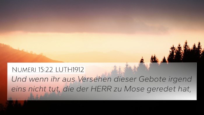 Numeri 15:22 LUTH1912 Bible Verse Image