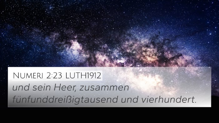 Numeri 2:23 LUTH1912 4K Wallpaper - und sein Heer, zusammen fünfunddreißigtausend - 4K Wallpaper Bible Verse