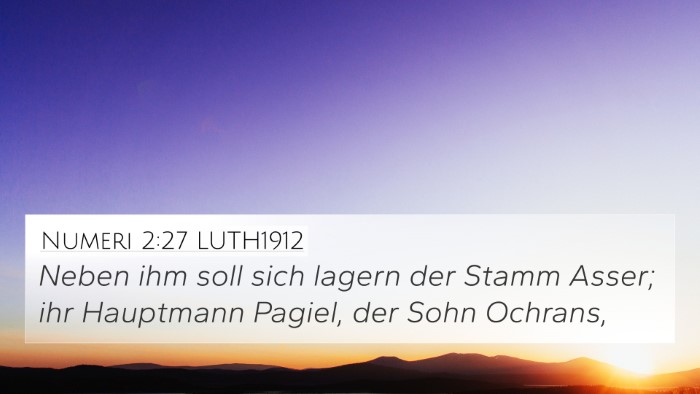 Numeri 2:27 LUTH1912 Bible Verse Image