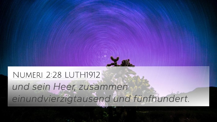 Numeri 2:28 LUTH1912 Bible Verse Image