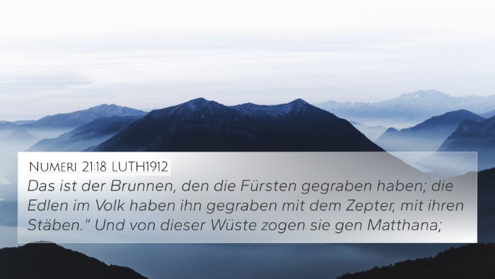 Numeri 21:18 LUTH1912 4K Wallpaper - Das ist der Brunnen, den die Fürsten gegraben - 4K Wallpaper Bible Verse