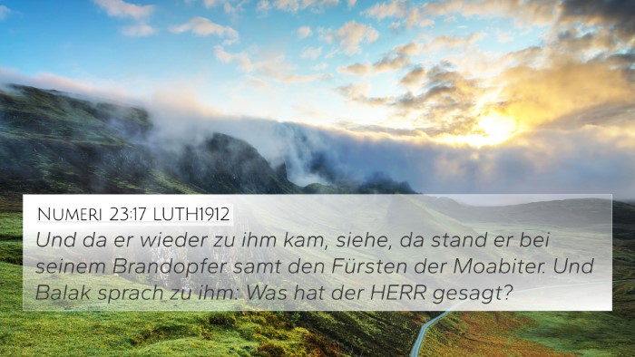 Numeri 23:17 LUTH1912 4K Wallpaper - Und da er wieder zu ihm kam, siehe, da stand er - 4K Wallpaper Bible Verse