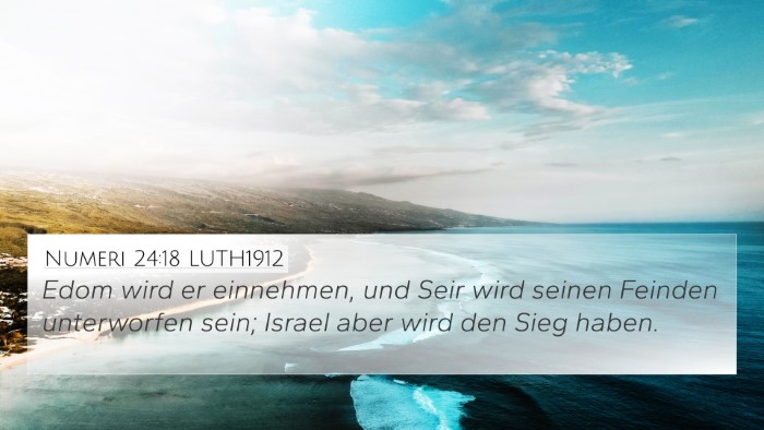 Numeri 24:18 LUTH1912 Bible Verse Image