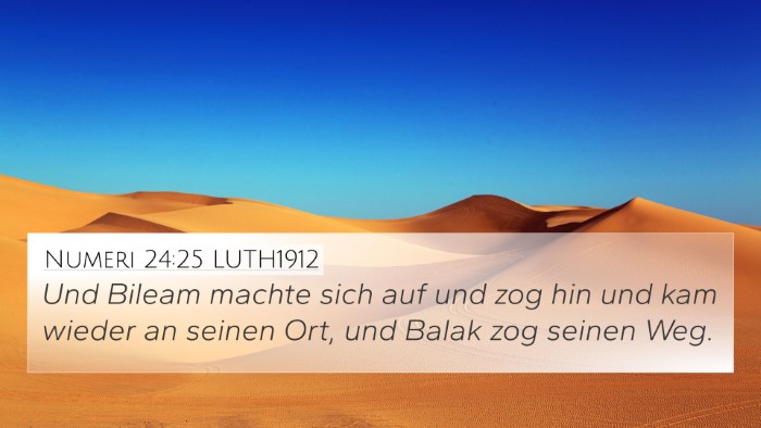 Numeri 24:25 LUTH1912 4K Wallpaper - Und Bileam machte sich auf und zog hin und kam - 4K Wallpaper Bible Verse