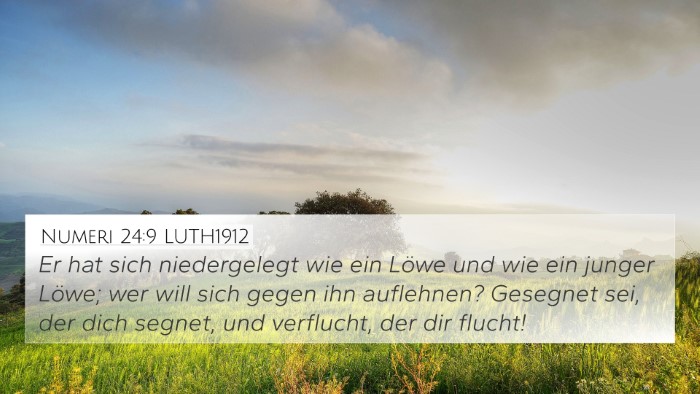 Numeri 24:9 LUTH1912 Bible Verse Image