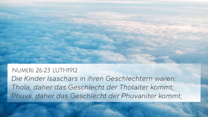 Numeri 26:23 LUTH1912 Bible Verse Image