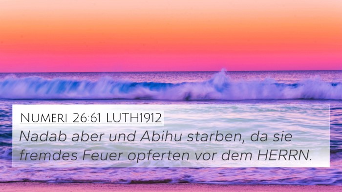 Numeri 26:61 LUTH1912 Bible Verse Image
