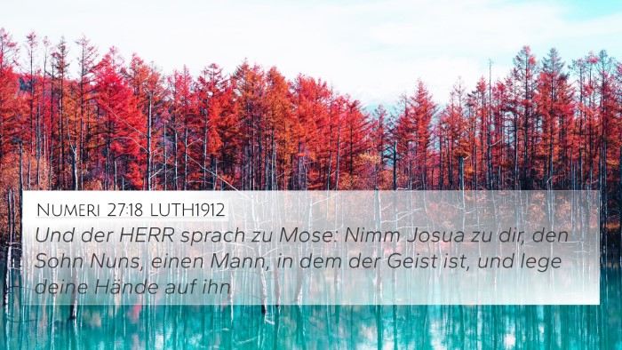 Numeri 27:18 LUTH1912 Bible Verse Image