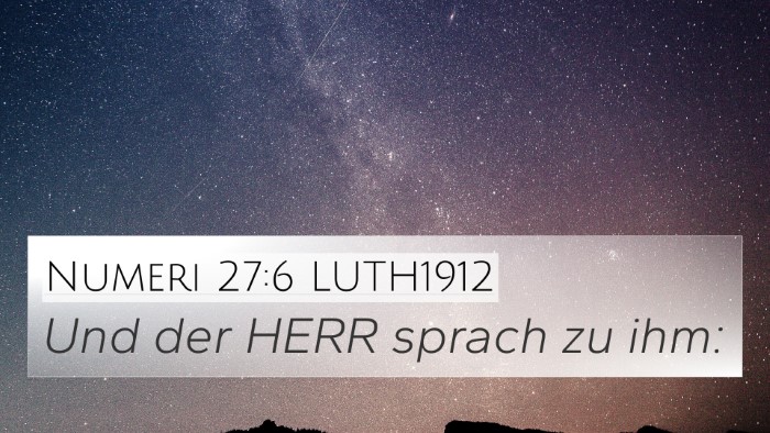 Numeri 27:6 LUTH1912 Bible Verse Image
