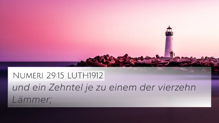 Numeri 29:15 LUTH1912 4K Wallpaper - und ein Zehntel je zu einem der vierzehn - 4K Wallpaper Bible Verse