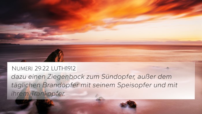 Numeri 29:22 LUTH1912 Bible Verse Image