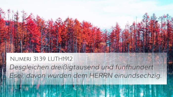 Numeri 31:39 LUTH1912 4K Wallpaper - Desgleichen dreißigtausend und fünfhundert - 4K Wallpaper Bible Verse