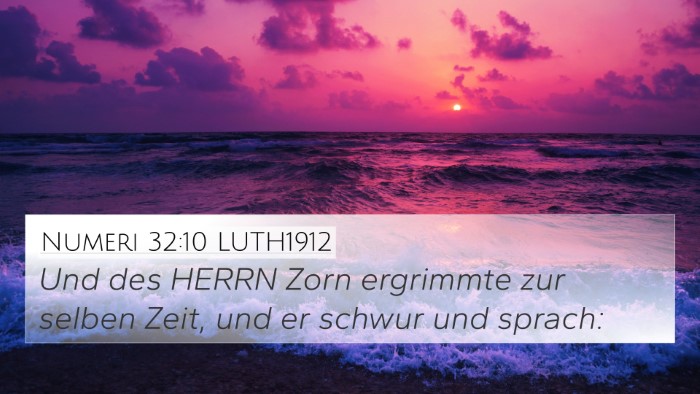 Numeri 32:10 LUTH1912 Bible Verse Image