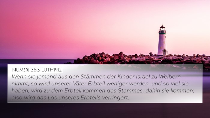 Numeri 36:3 LUTH1912 4K Wallpaper - Wenn sie jemand aus den Stämmen der Kinder - 4K Wallpaper Bible Verse