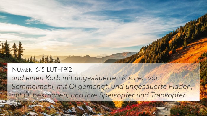 Numeri 6:15 LUTH1912 4K Wallpaper - und einen Korb mit ungesäuerten Kuchen von - 4K Wallpaper Bible Verse