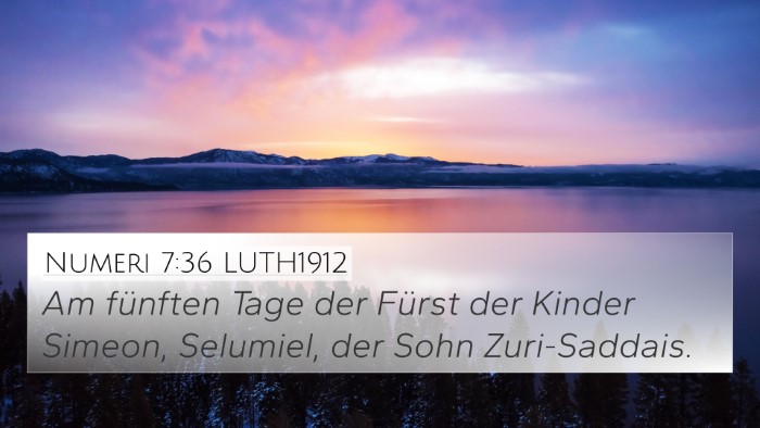 Numeri 7:36 LUTH1912 Bible Verse Image