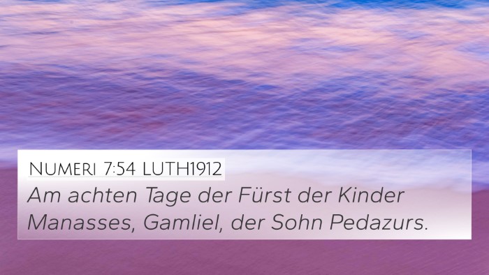 Numeri 7:54 LUTH1912 Bible Verse Image