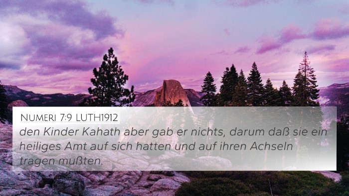 Numeri 7:9 LUTH1912 Bible Verse Image