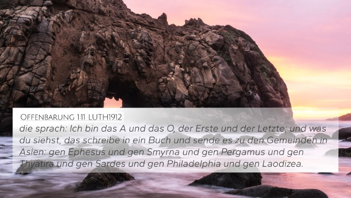 Offenbarung 1:11 LUTH1912 Bible Verse Image