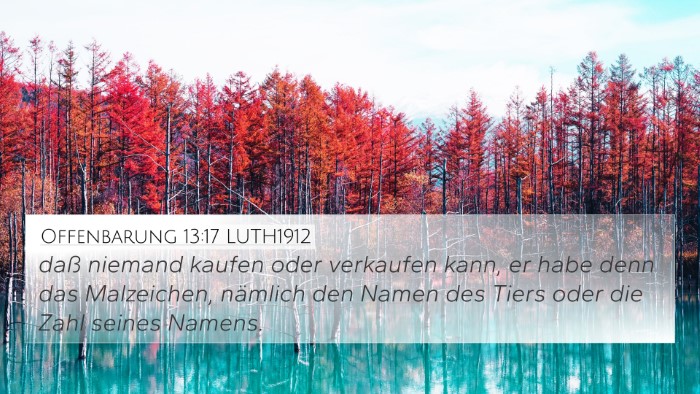 Offenbarung 13:17 LUTH1912 Bible Verse Image