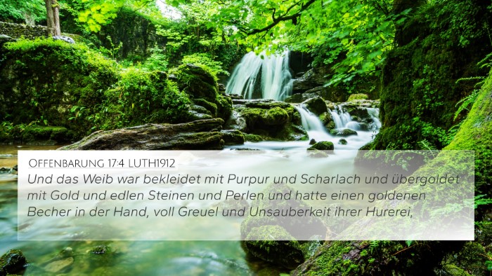 Offenbarung 17:4 LUTH1912 Bible Verse Image