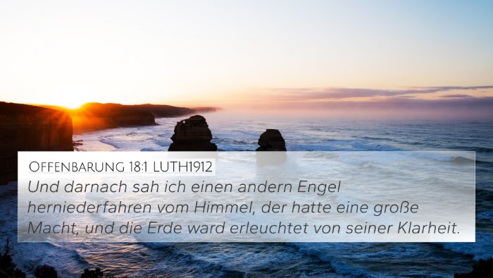 Offenbarung 18:1 LUTH1912 Bible Verse Image