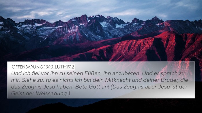 Offenbarung 19:10 LUTH1912 Bible Verse Image