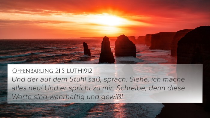 Offenbarung 21:5 LUTH1912 Bible Verse Image
