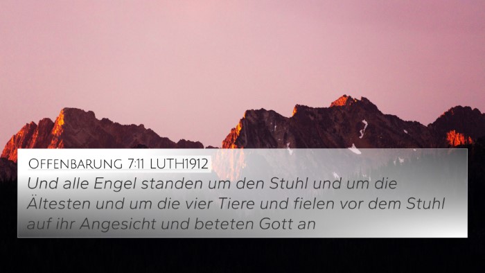 Offenbarung 7:11 LUTH1912 Bible Verse Image