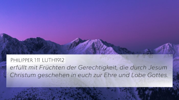 Philipper 1:11 LUTH1912 Bible Verse Image