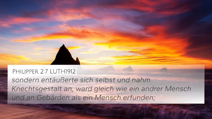 Philipper 2:7 LUTH1912 Bible Verse Image